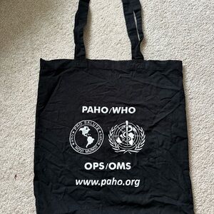 Black PAHO/WHO Tote Bag